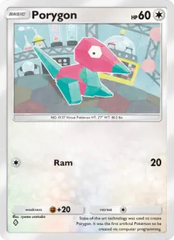 Porygon — carte 135 de l’extension Sagesse Entre Ciel et Mer