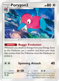 Porygon2 — carte 136 de l’extension Sagesse Entre Ciel et Mer