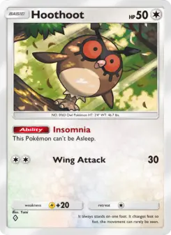 Hoothoot — carte 140 de l’extension Sagesse Entre Ciel et Mer
