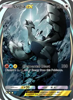Lugia-ex — carte 211 de l’extension Sagesse Entre Ciel et Mer