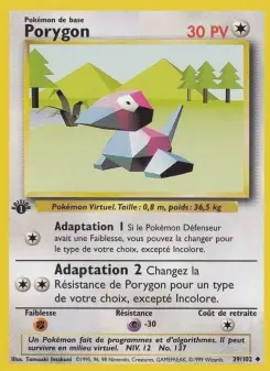 Porygon — carte 39 de l’extension Set de Base
