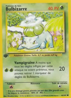 Bulbizarre — carte 44 de l’extension Set de Base