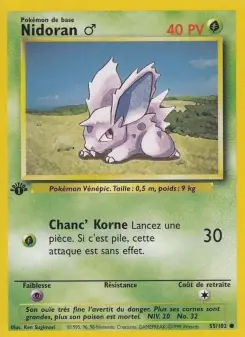 Nidoran ♂ — carte 55 de l’extension Set de Base