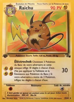 Raichu — carte 29 de l’extension Fossile