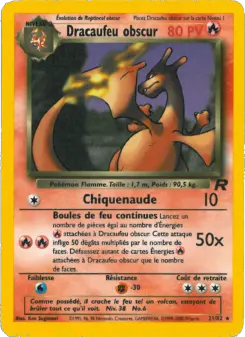 Dracaufeu obscur — carte 21 de l’extension Team Rocket