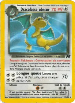 Dracolosse obscur — carte 22 de l’extension Team Rocket