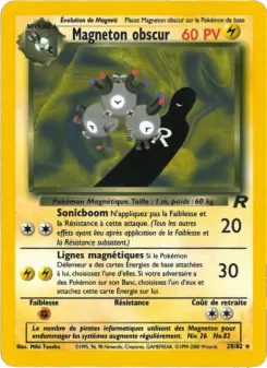 Magneton obscur — carte 28 de l’extension Team Rocket