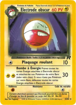 Electrode obscur — carte 34 de l’extension Team Rocket