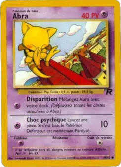 Abra — carte 49 de l’extension Team Rocket