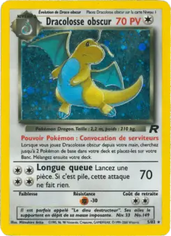 Dracolosse obscur — carte 5 de l’extension Team Rocket