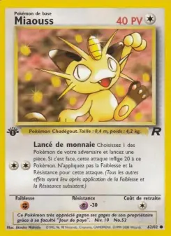 Miaouss — carte 62 de l’extension Team Rocket