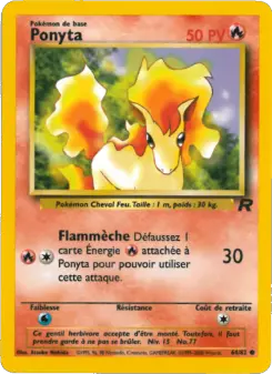 Ponyta — carte 64 de l’extension Team Rocket