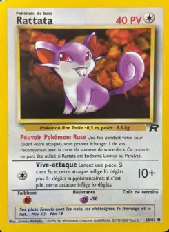 Rattata — carte 66 de l’extension Team Rocket