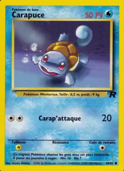 Carapuce — carte 68 de l’extension Team Rocket