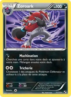 Zoroark — carte 71 de l’extension Noir & Blanc