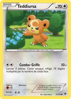 Teddiursa — carte 75 de l’extension Explosion Plasma