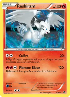 Reshiram — carte 21 de l’extension Destinées Futures
