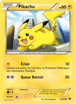 Pikachu — carte 39 de l’extension Destinées Futures