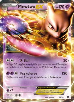 Mewtwo-EX — carte 54 de l’extension Destinées Futures