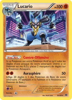 Lucario — carte 64 de l’extension Destinées Futures
