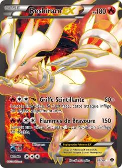 Reshiram-EX — carte 95 de l’extension Destinées Futures
