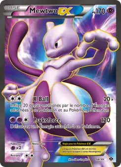 Mewtwo-EX — carte 98 de l’extension Destinées Futures