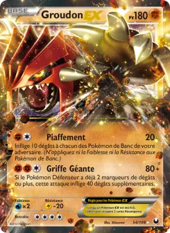 Groudon-EX — carte 54 de l’extension Explorateurs Obscurs