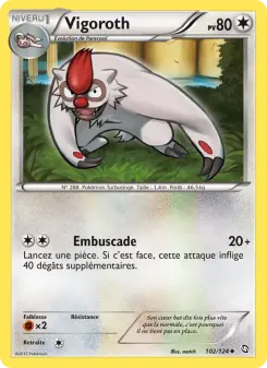 Vigoroth — carte 102 de l’extension Dragons Éxaltés