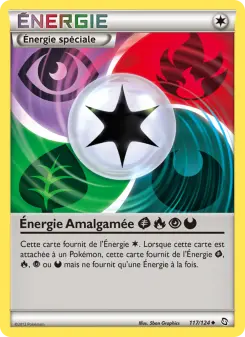 Énergie Amalgamée GrassFirePsychicDarkness — carte 117 de l’extension Dragons Éxaltés