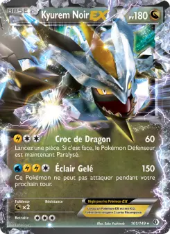Kyurem Noir-EX — carte 101 de l’extension Frontières Franchies