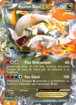 Kyurem Blanc EX — carte 103 de l’extension Frontières Franchies