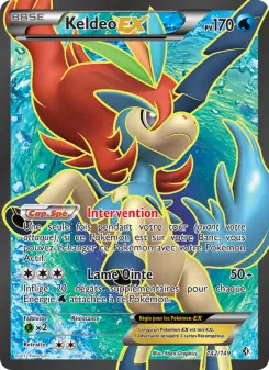 Keldeo EX — carte 142 de l’extension Frontières Franchies