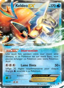 Keldeo EX — carte 49 de l’extension Frontières Franchies