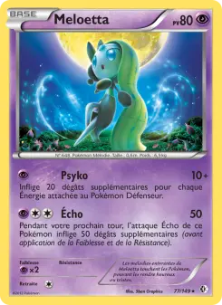Meloetta — carte 77 de l’extension Frontières Franchies
