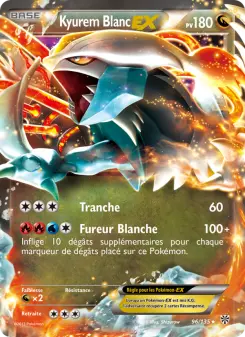 Kyurem Blanc EX — carte 96 de l’extension Tempète Plasma