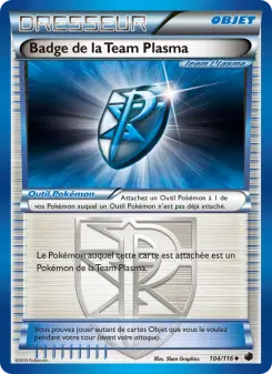 Badge de la Team Plasma — carte 104 de l’extension Glaciation Plasma