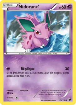 Nidoran♂ — carte 43 de l’extension Glaciation Plasma