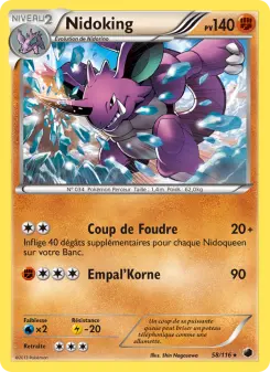 Nidoking — carte 58 de l’extension Glaciation Plasma