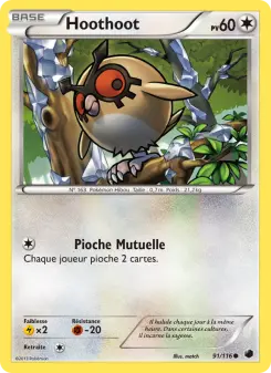 Hoothoot — carte 91 de l’extension Glaciation Plasma