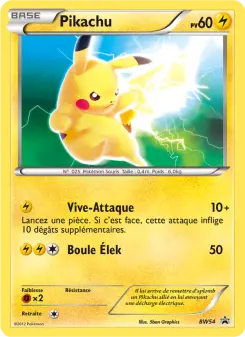 Pikachu — carte BW54 de l’extension Promo BW