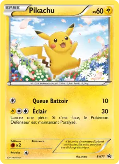 Pikachu — carte BW77 de l’extension Promo BW