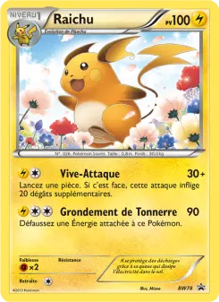 Raichu — carte BW78 de l’extension Promo BW