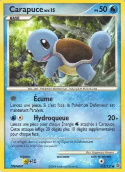 Carapuce — carte 112 de l’extension Merveilles Secrètes