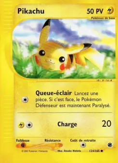 Pikachu — carte 124 de l’extension Expedition