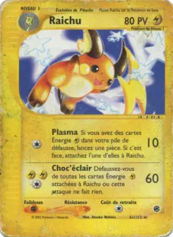 Raichu — carte 61 de l’extension Expedition