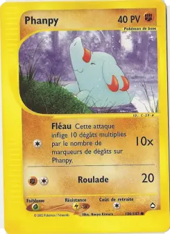 Phanpy — carte 100 de l’extension Aquapolis