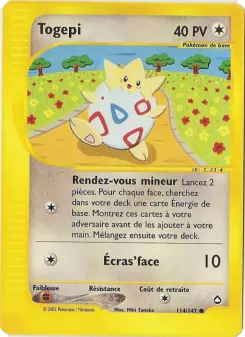 Togepi — carte 114 de l’extension Aquapolis