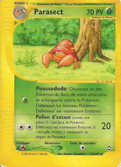 Parasect — carte 27 de l’extension Aquapolis