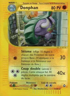 Donphan — carte 7 de l’extension Aquapolis