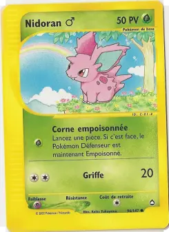 Nidoran ♂ — carte 96 de l’extension Aquapolis